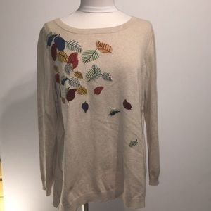 Talbots Floral Sweater